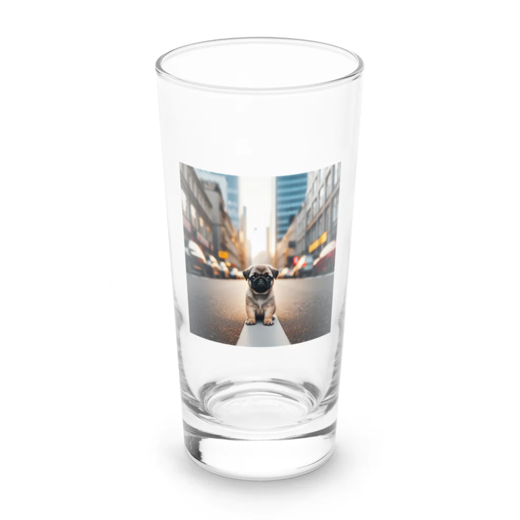 koumeiのみちにパグ2 Long Sized Water Glass :front