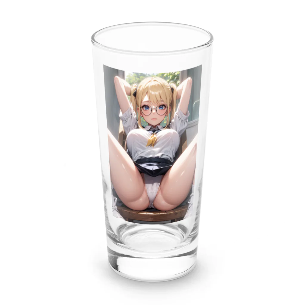 美少女学院の金髪美少女　七海ちゃん Long Sized Water Glass :front