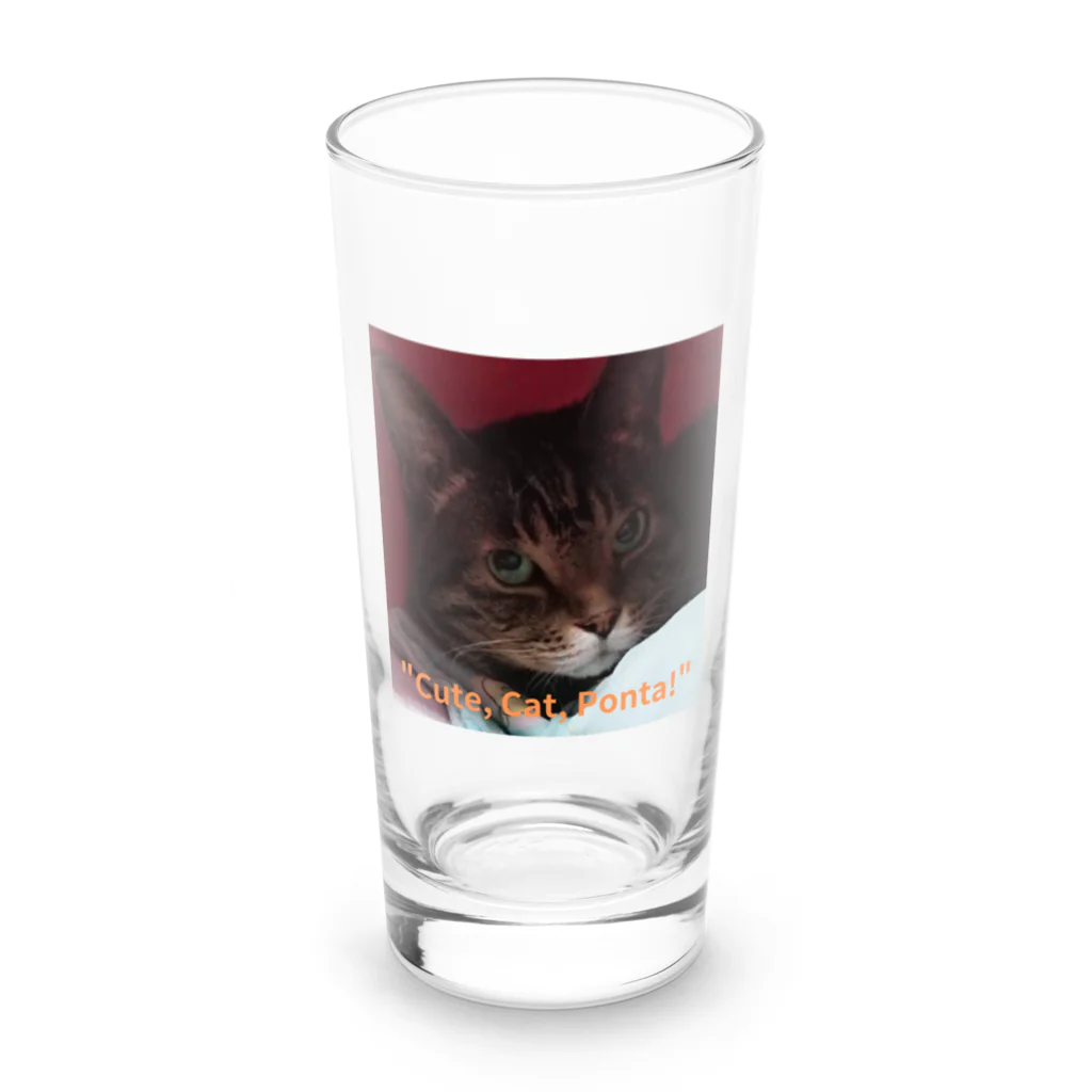 yuo1040yamato Soraの"cute. Cat. Ponta!" Long Sized Water Glass :front