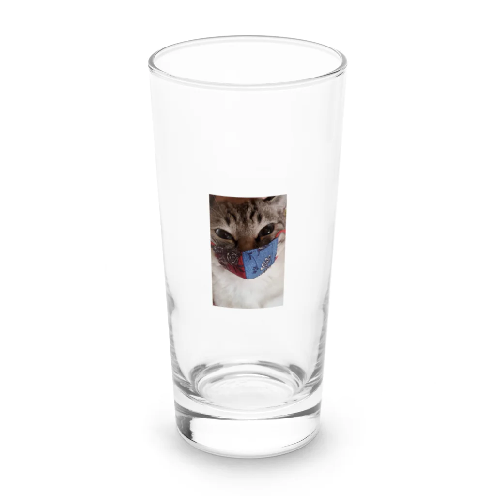 Mizuki・ASIA CATのマスクにゃん🐾 Long Sized Water Glass :front