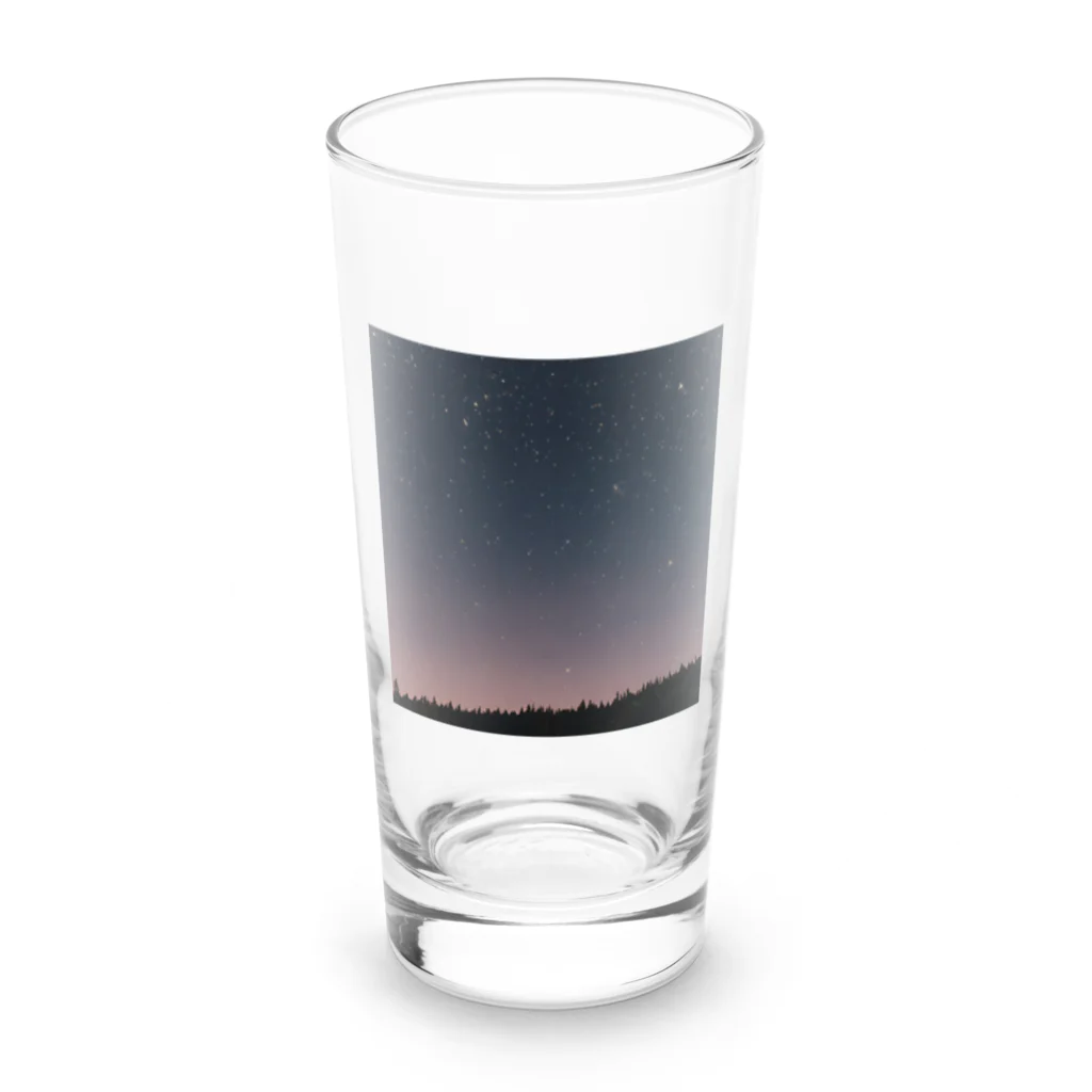 Chama's shopの星空 Long Sized Water Glass :front