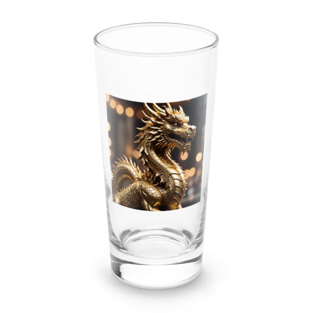 幻想都市の金のドラゴン Long Sized Water Glass :front