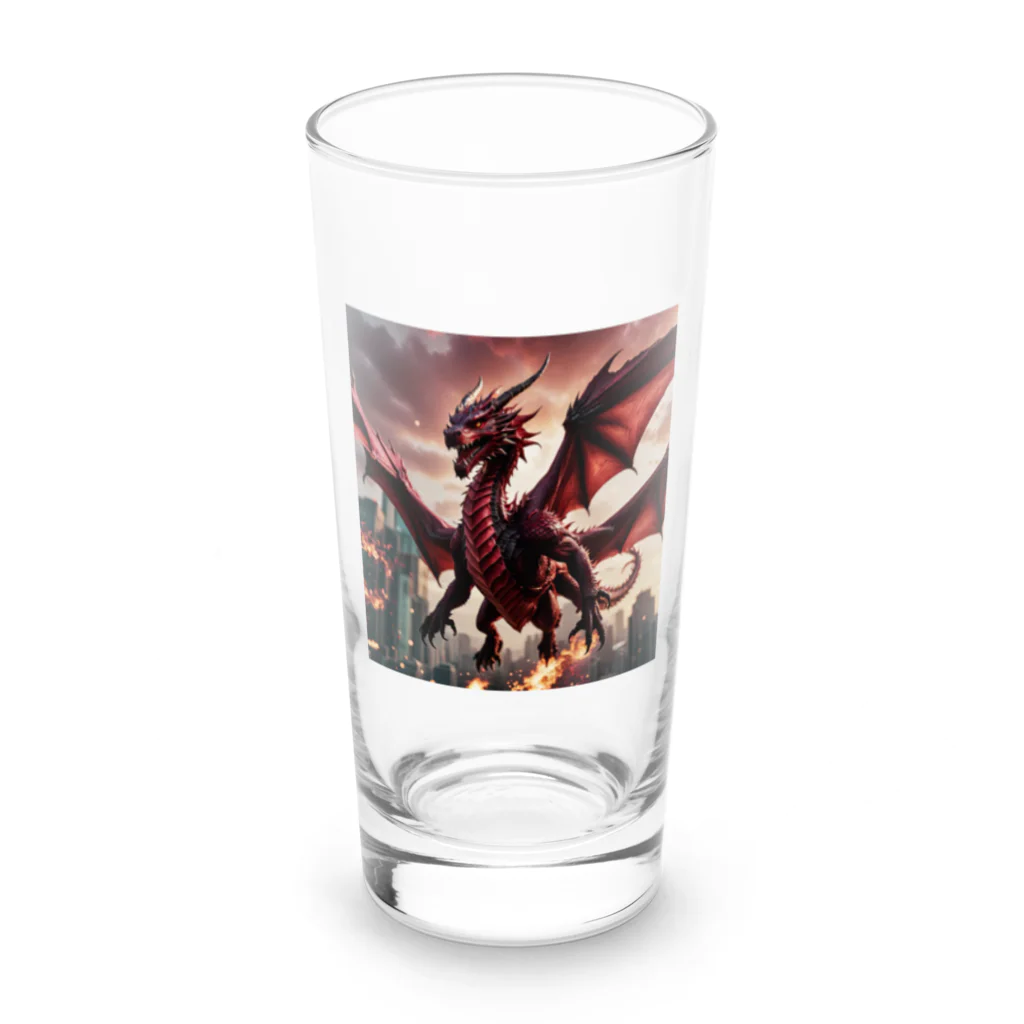 幻想都市の真紅のドラゴン Long Sized Water Glass :front