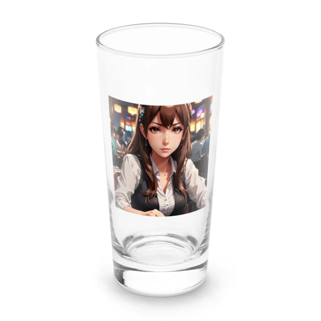 WWWmaのポーカー美少女さや Long Sized Water Glass :front