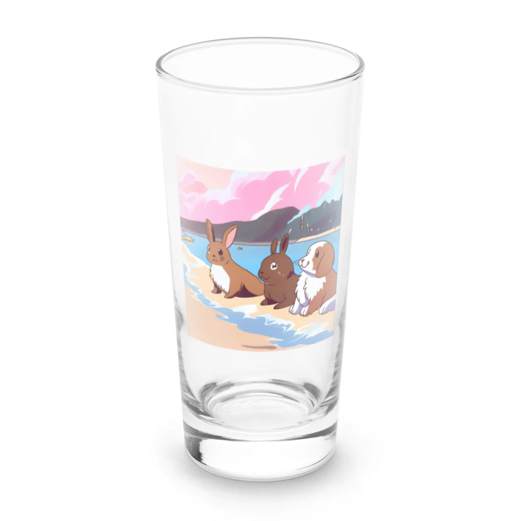 Chama's shopのビーチアニマル Long Sized Water Glass :front