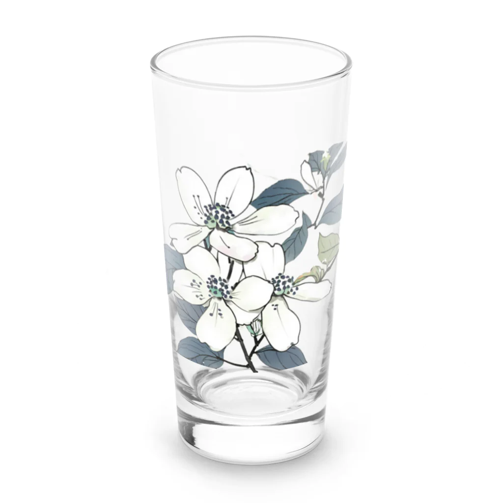 RetrowaveFlowerのRetrowaveFlower-ハナミズキ- Long Sized Water Glass :front