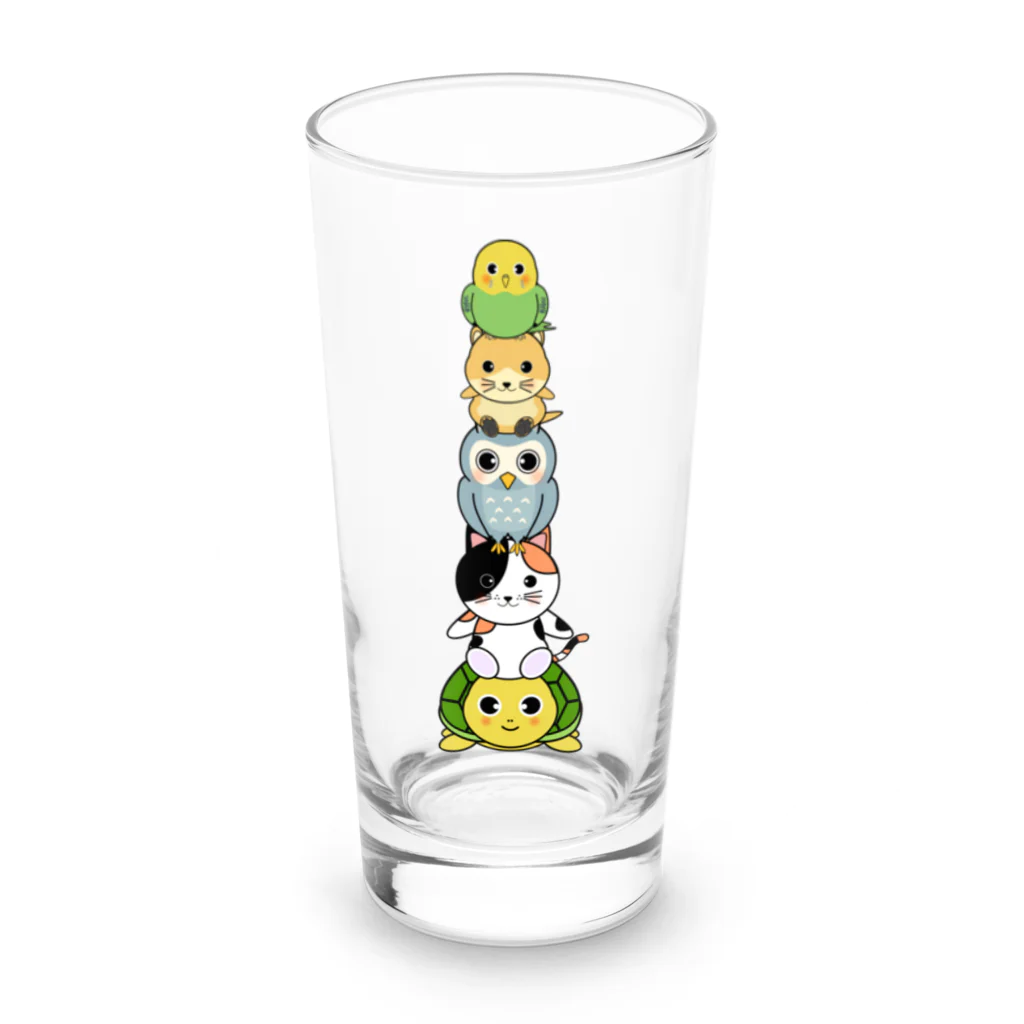 chicodeza by suzuriのアニマルタワ〜 Long Sized Water Glass :front