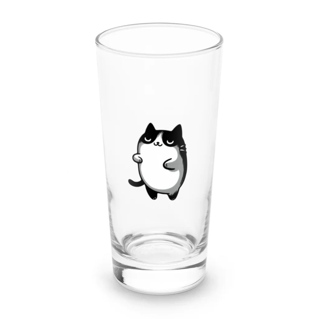 ゆるねこshopのお腹のでてる猫11 Long Sized Water Glass :front