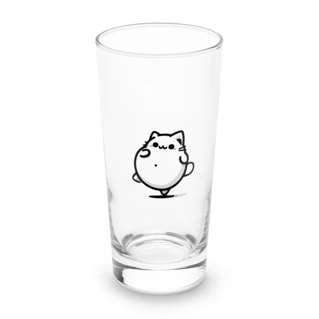 ゆるねこshopのお腹のでてる猫12 Long Sized Water Glass :front