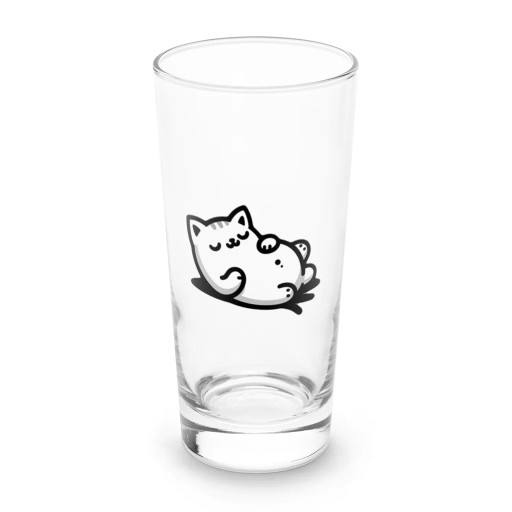 ゆるねこshopのお腹のでてる猫17 Long Sized Water Glass :front