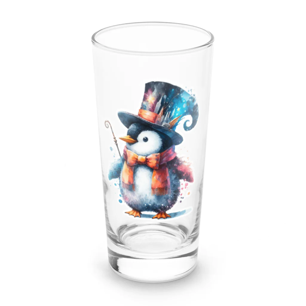 CYBER ARTのペンギンのぎん Long Sized Water Glass :front