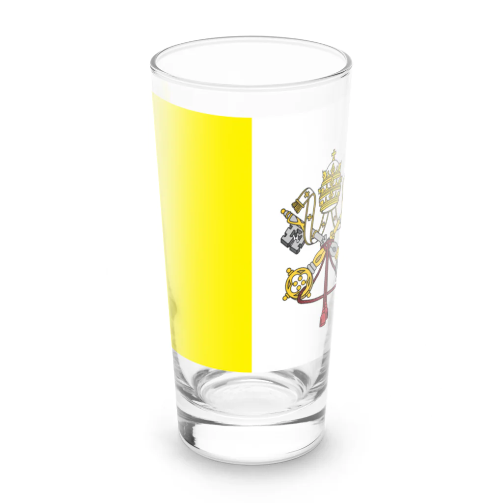 お絵かき屋さんのバチカンの国旗 Long Sized Water Glass :front