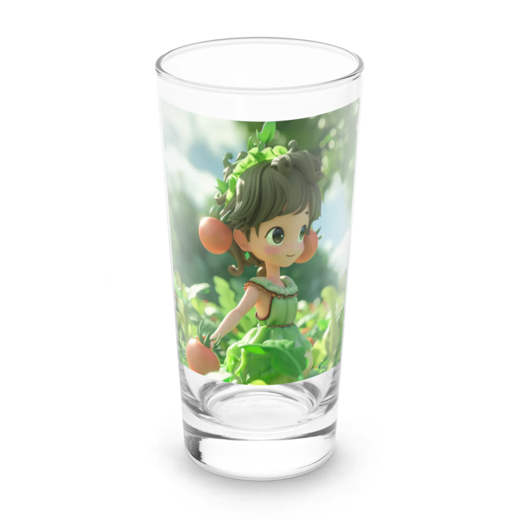 なお by Naos_Azure_Kaleidoscopeのレタス姫の友達、トマトのタムちゃん Long Sized Water Glass :front