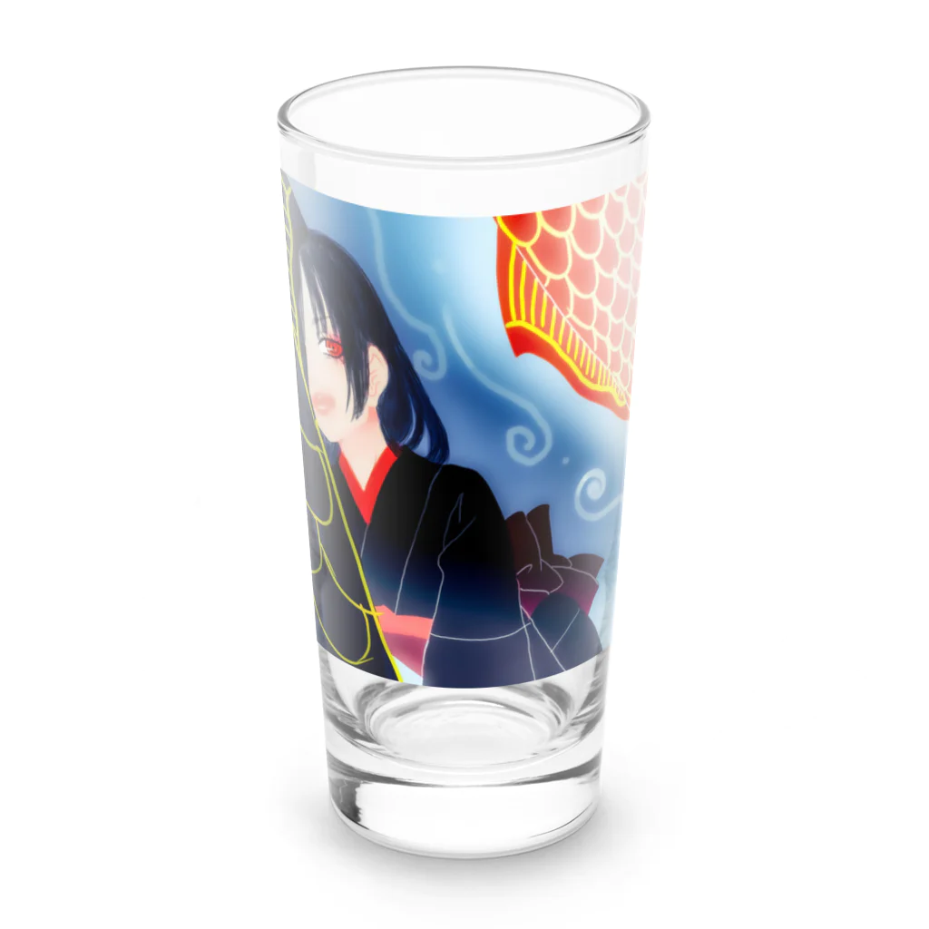 四足歩行と宙返りの鯉の滝登り2024 Long Sized Water Glass :front