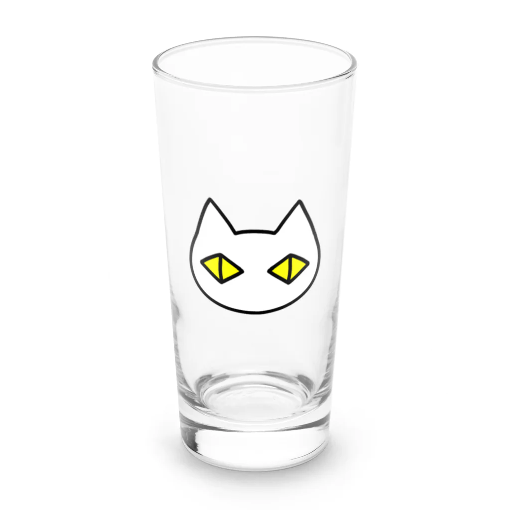 F2 Cat Design Shopの黒猫ボディーガード まもられているほう 002 Long Sized Water Glass :front