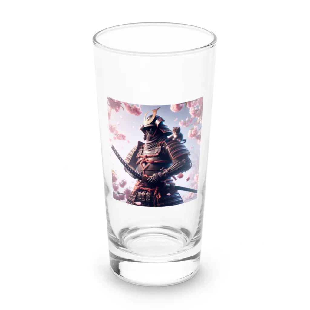 日本文化デザインショップの「侍スピリット」プレミアム侍Tシャツ Long Sized Water Glass :front