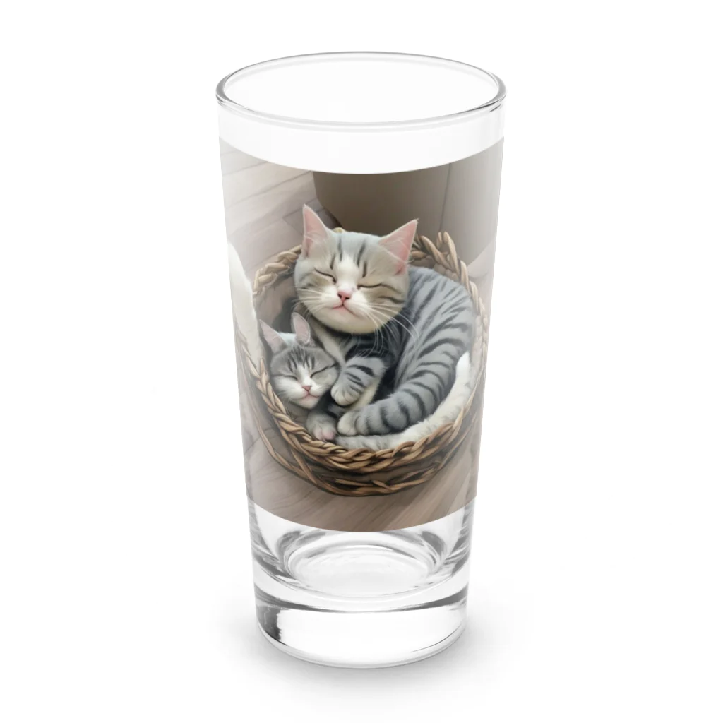 恥ずかしがり屋のねこショップのcute cat sleeping Long Sized Water Glass :front