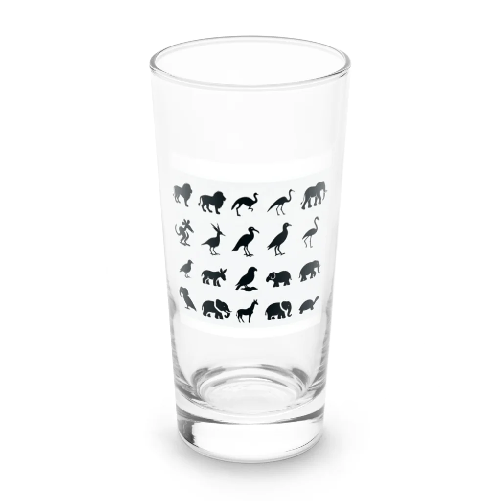 minaminokahoの可愛い動物たちの影 Long Sized Water Glass :front