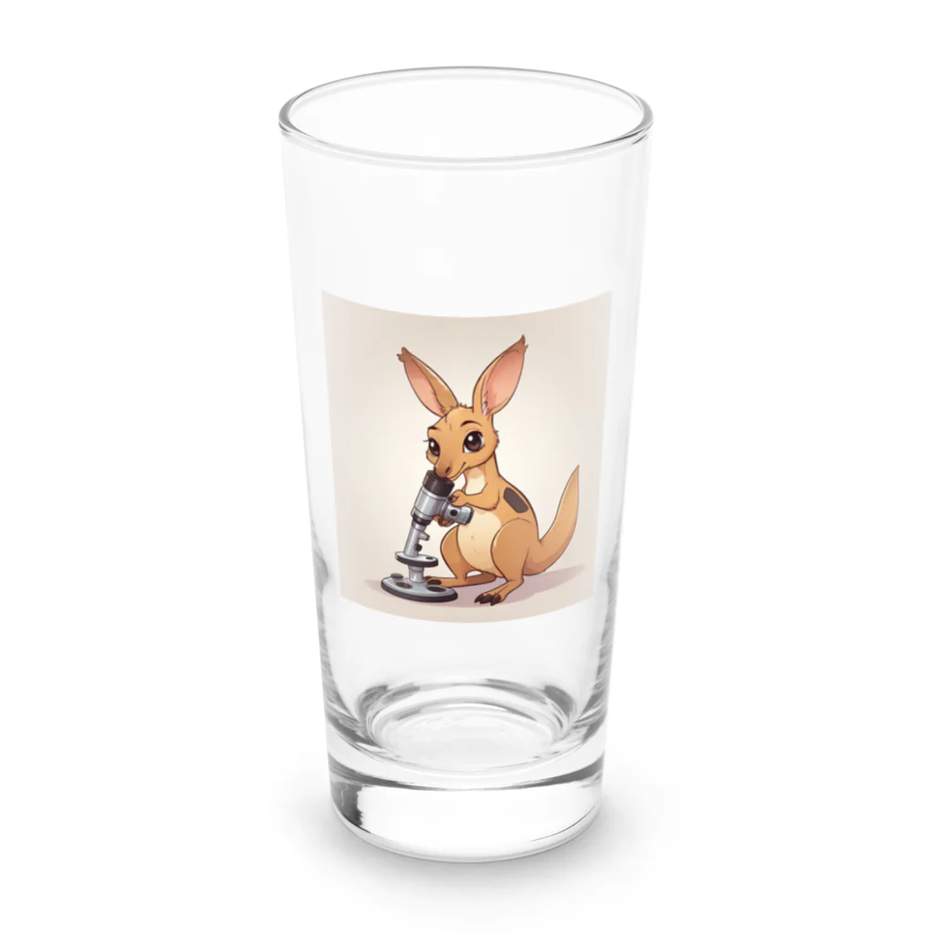 ganeshaのおもちゃの顕微鏡でかわいいカンガルーに会おう Long Sized Water Glass :front