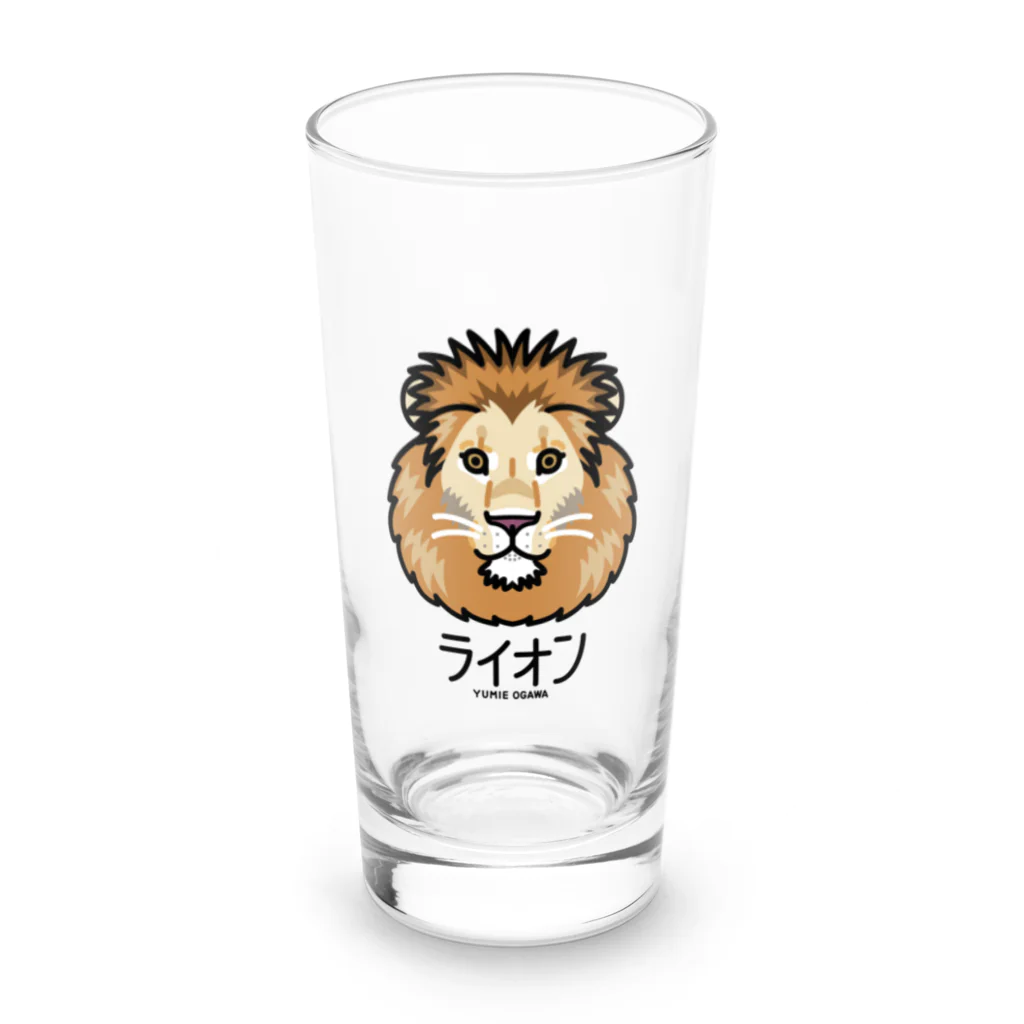 オガワユミエの13ライオン（キャラ） Long Sized Water Glass :front