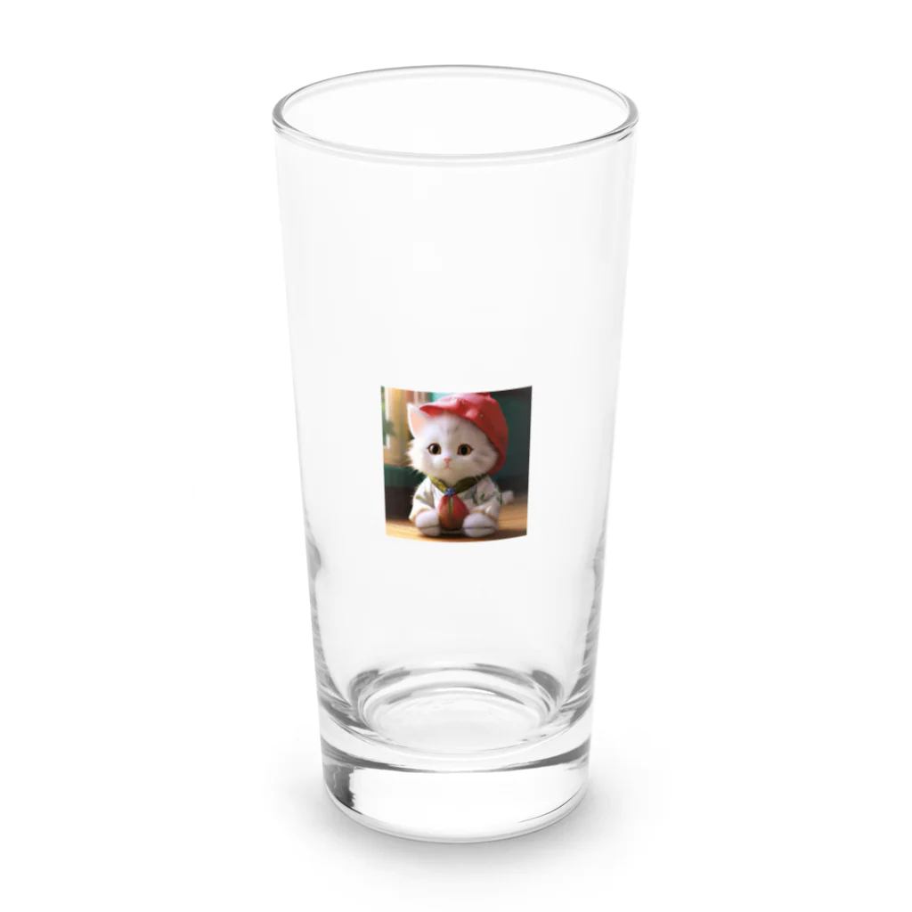 skapon256のもふもふ猫ちゃん Long Sized Water Glass :front