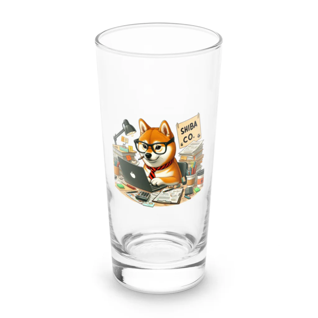 三十三犬堂のシバらくは忙しい柴犬 Long Sized Water Glass :front