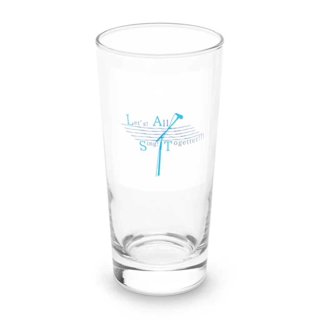 ぽんぽこぽんのLet's! All Sing! Together!! Long Sized Water Glass :front