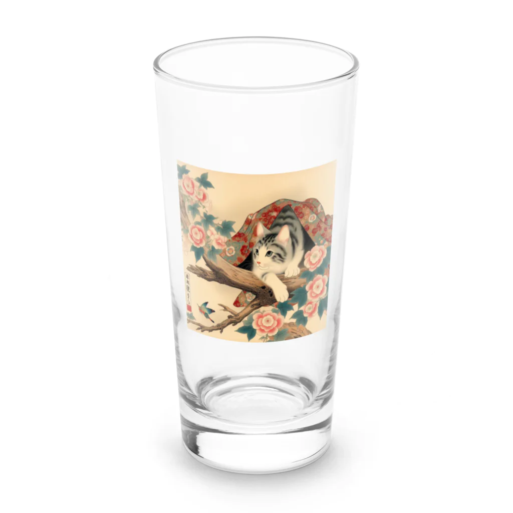 猫LOVE items Noahの猫LOVE items 鯖虎かくれんぼ Long Sized Water Glass :front