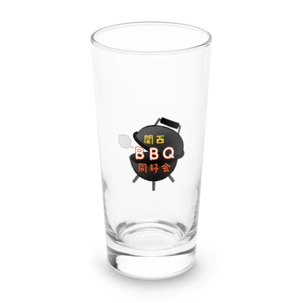 関西BBQ同好会公式の②【ロゴ】関西BBQ同好会（背景無し） Long Sized Water Glass :front