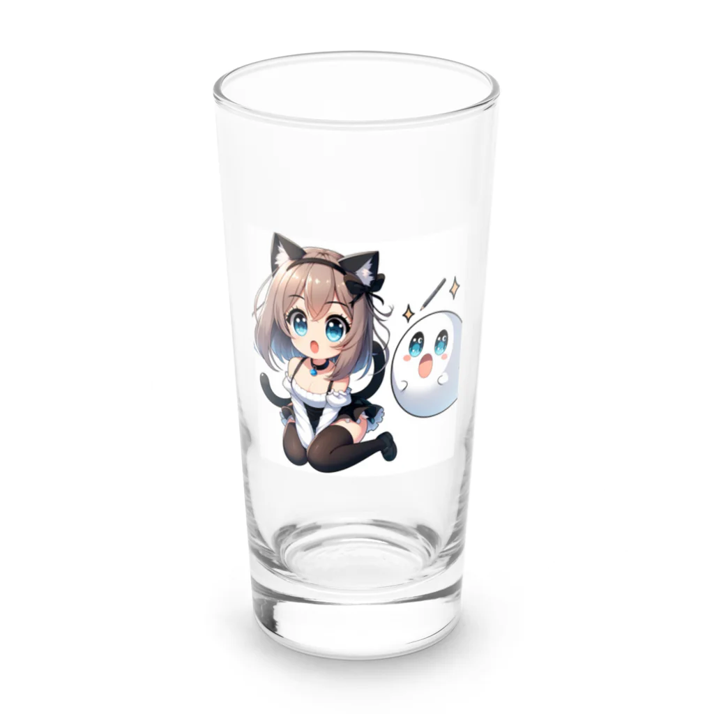 ハローにゃんポコちんストア ～幻想の世界へようこそ～の猫耳キャットガール＆ゴースト Long Sized Water Glass :front