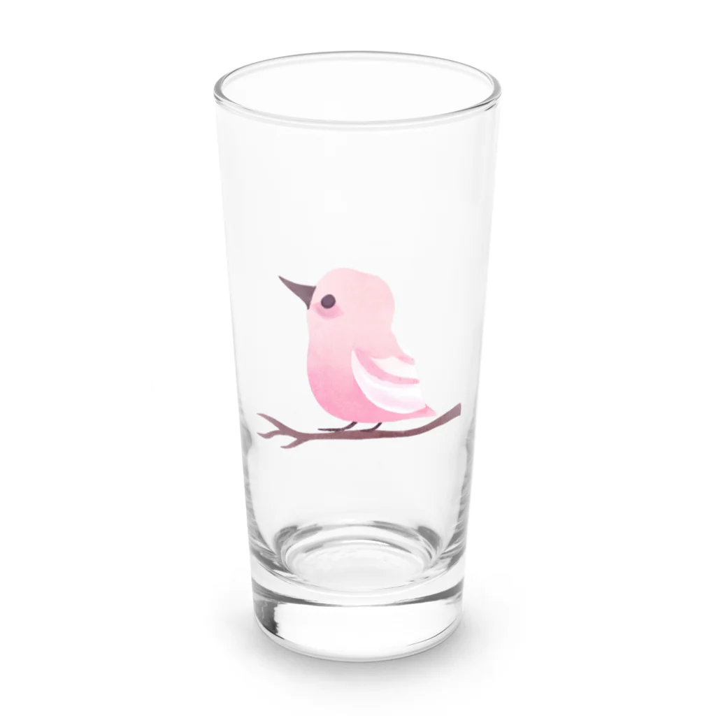 mikankanのピンクの小鳥ちゃん Long Sized Water Glass :front