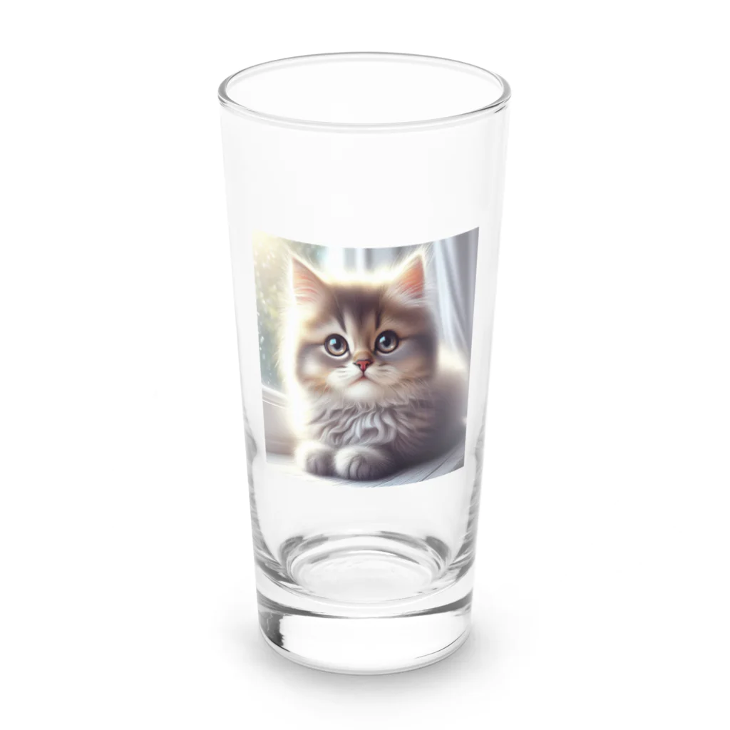 harumama04の子猫のキャラクターグッズです。 Long Sized Water Glass :front