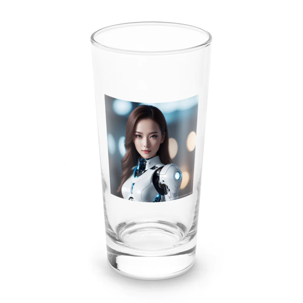 HOUHOUHOUの美人ＡＩロボット Long Sized Water Glass :front