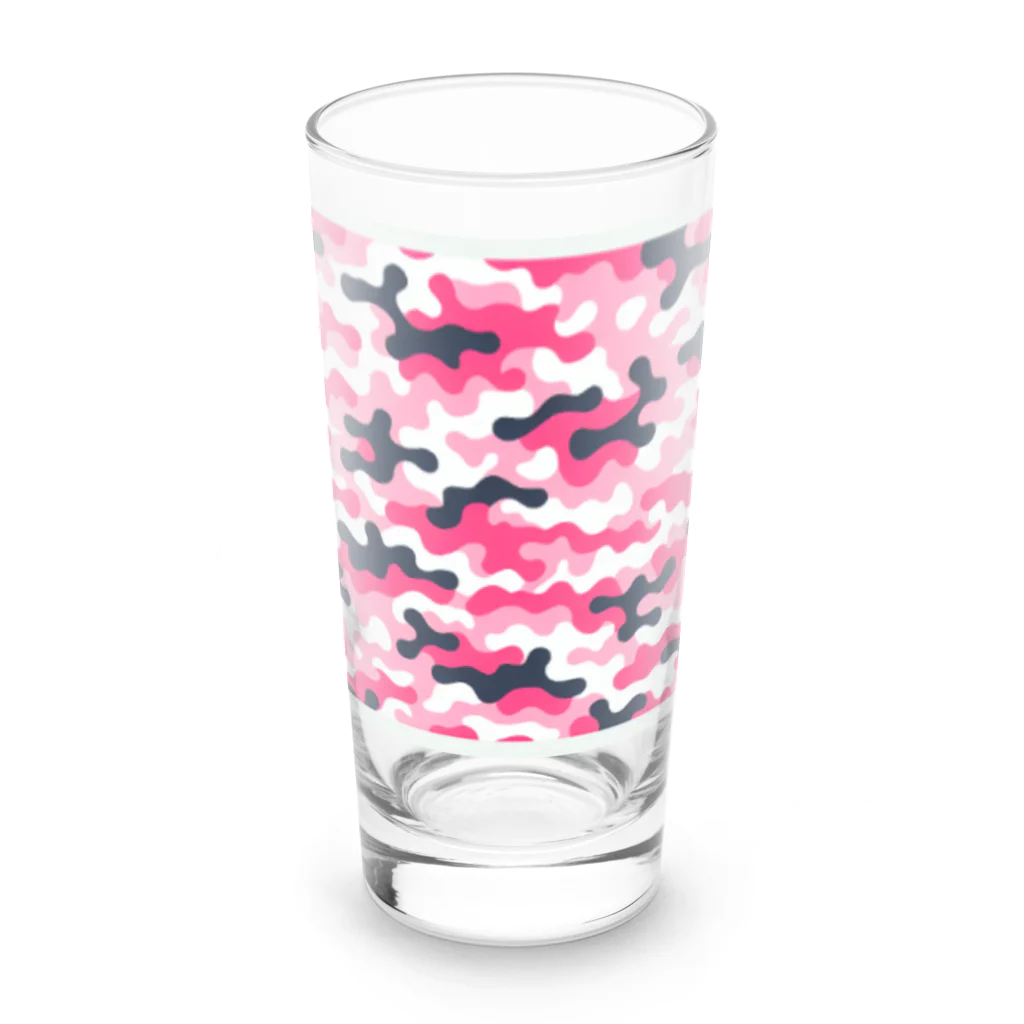 carl-carlのカモフラ　ピンク Long Sized Water Glass :front