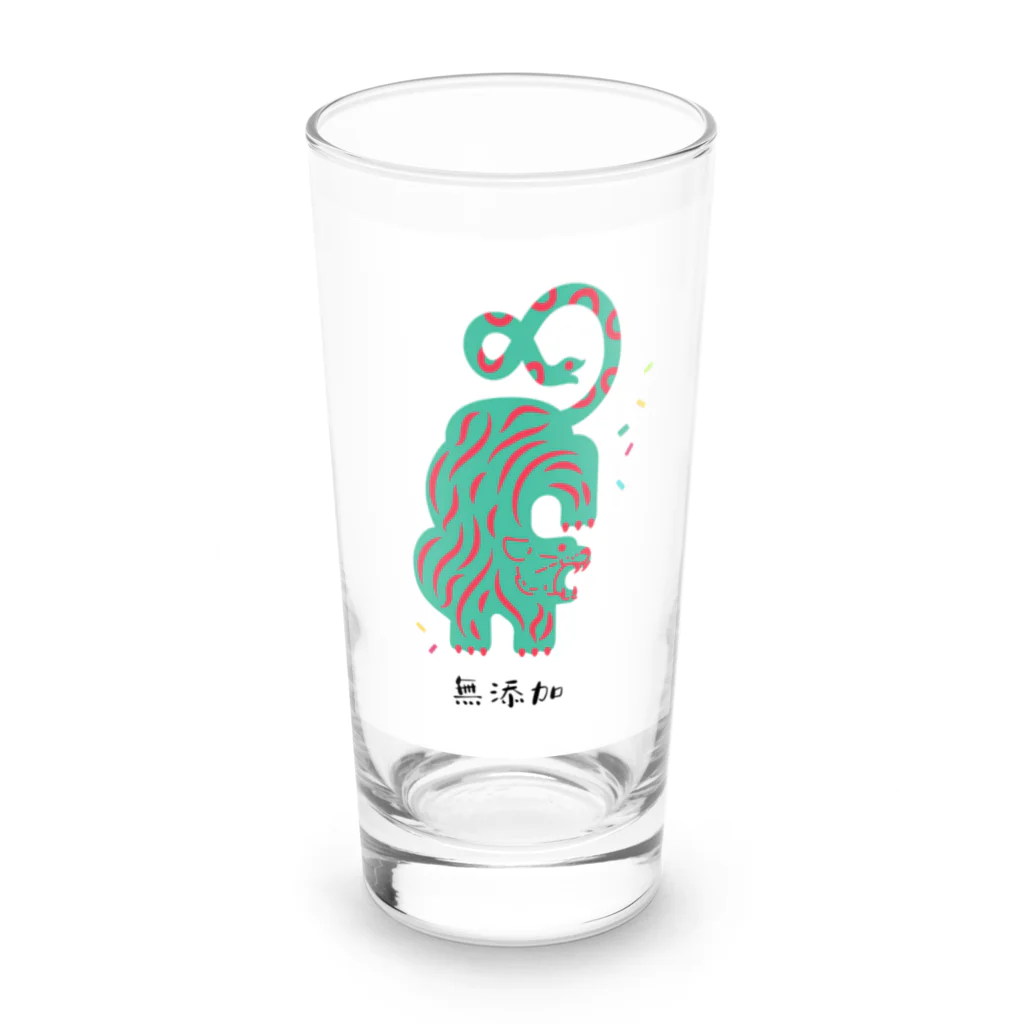 猫とガラスペンのシシヘビ【無添加】 Long Sized Water Glass :front