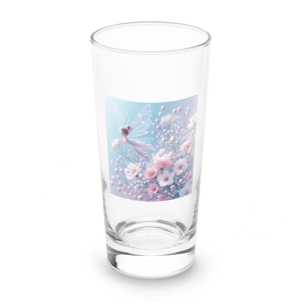 2024billionの花と宝石の妖精4月1 Long Sized Water Glass :front