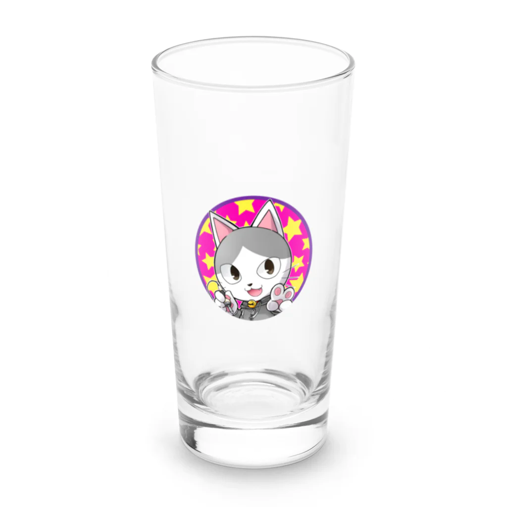 タマオのDIYのタマオロゴ ピンク Long Sized Water Glass :front