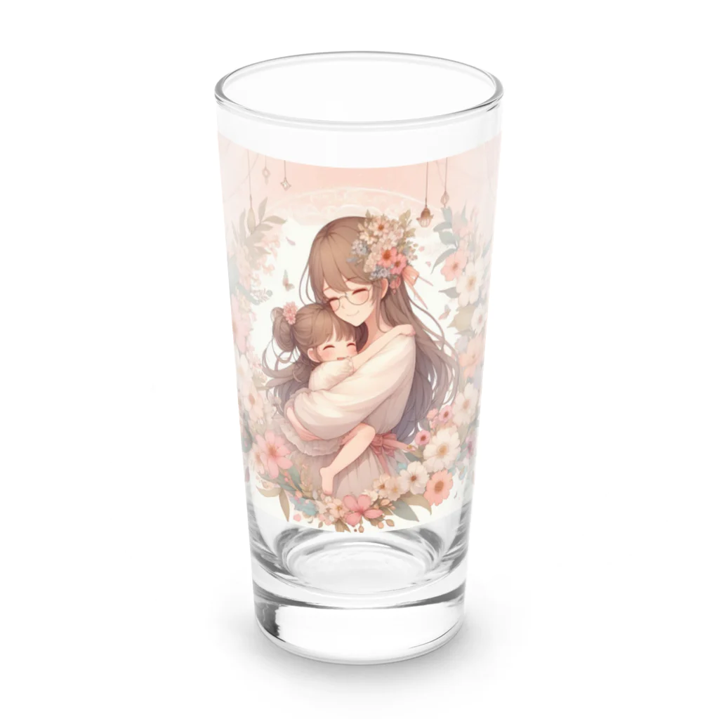 はるちゃん|AIイラスト垢の母の日の母娘 Long Sized Water Glass :front