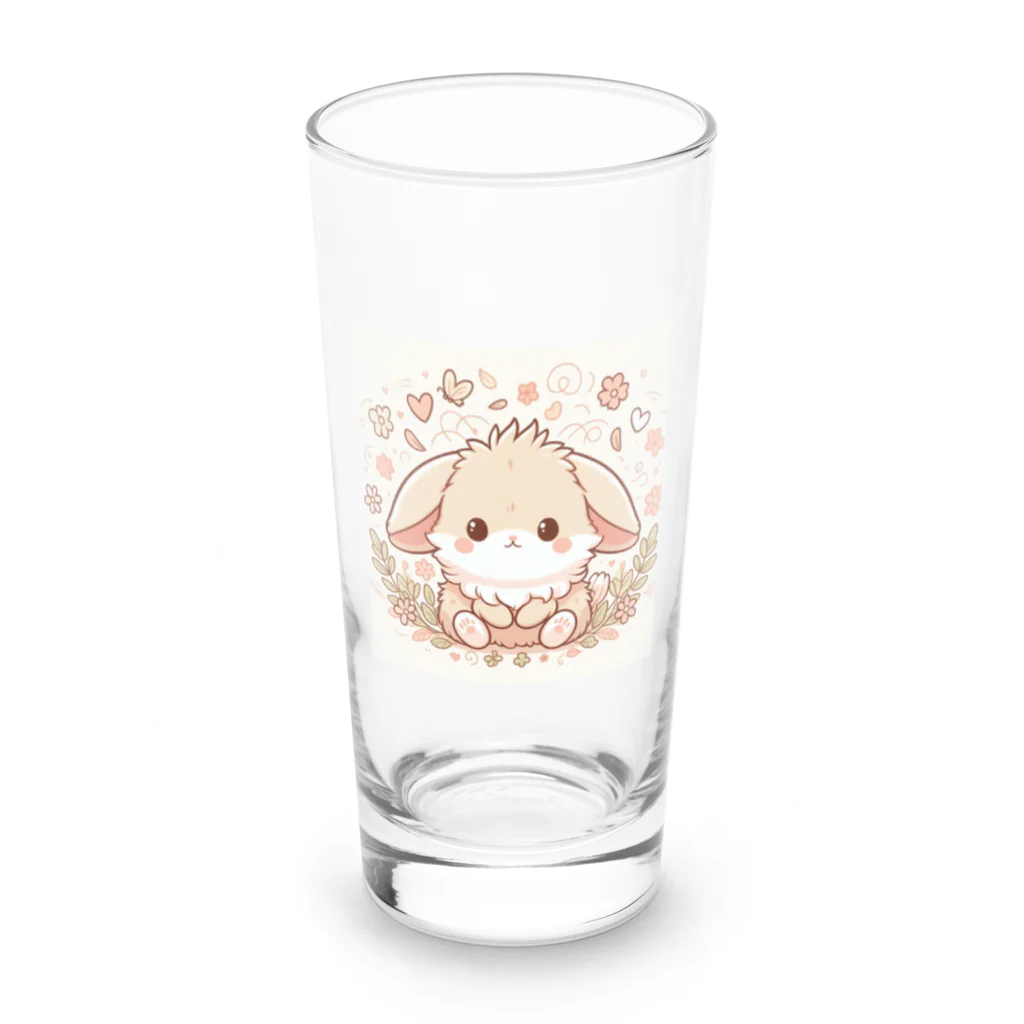 narunaru06のかわいいうさぎのキャラクターグッズです Long Sized Water Glass :front