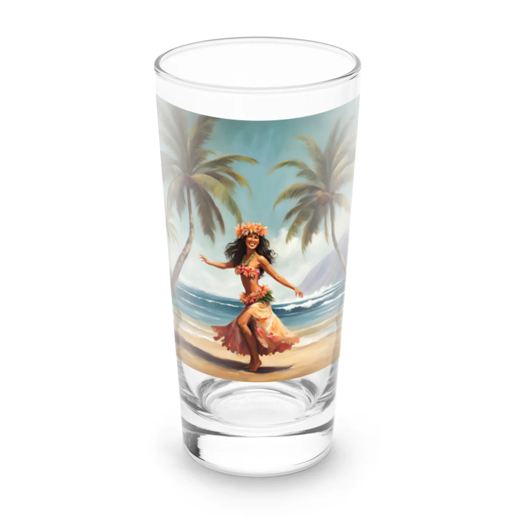 sunflowerのHawaii フラガールちゃん♡ Long Sized Water Glass :front