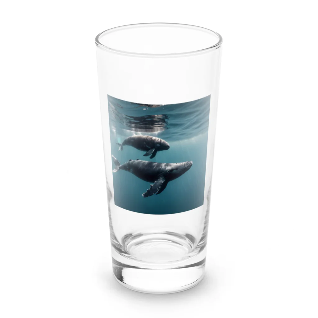 tozaki5573のクジラの親子 Long Sized Water Glass :front