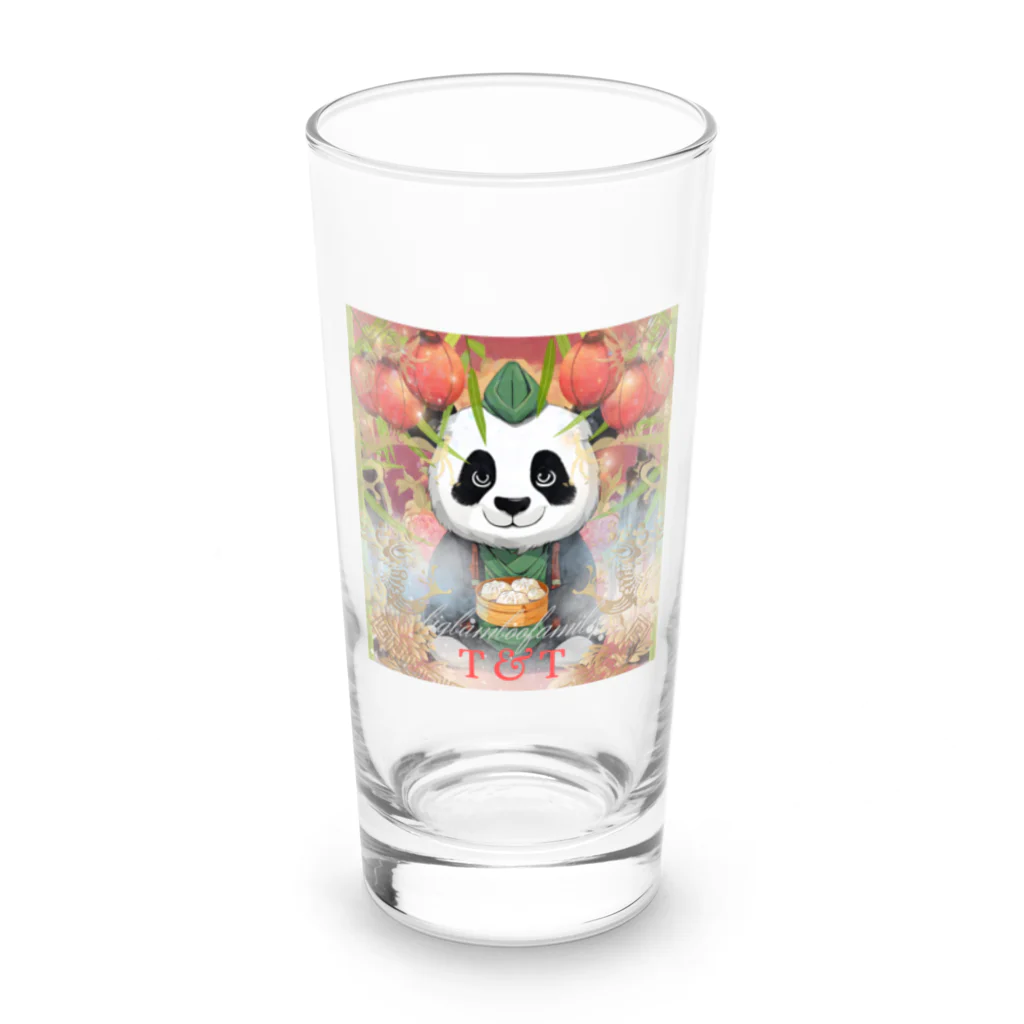 bigbamboofamilyのパンダの一休み　小籠包 Long Sized Water Glass :front