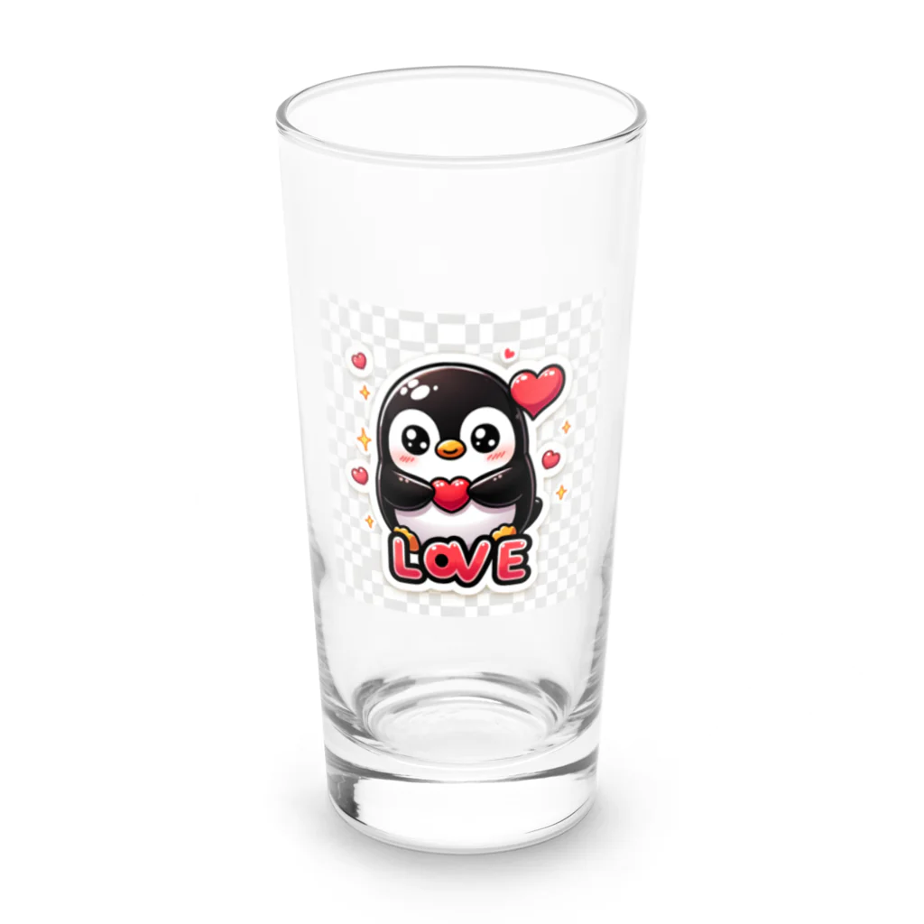 まんじゅ王国のペンギンのかわいらしさ全開！ Long Sized Water Glass :front