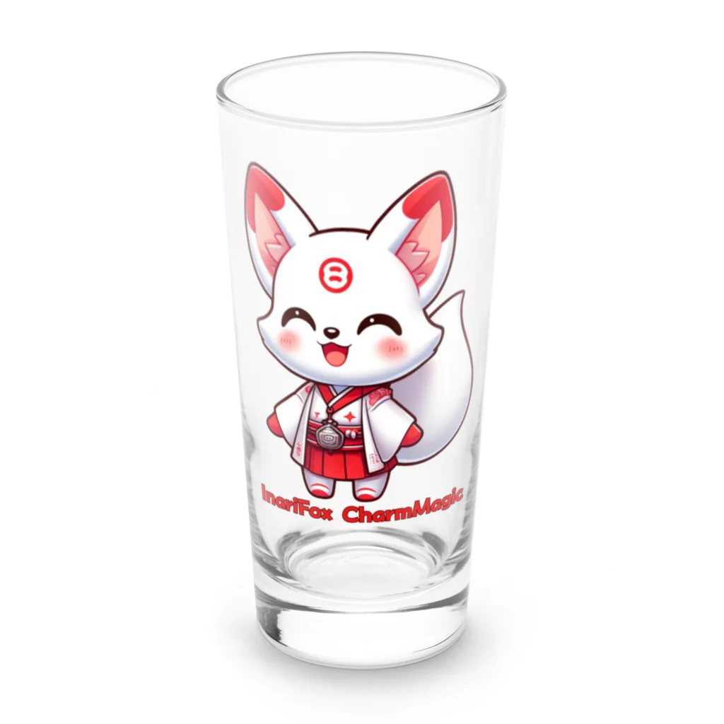 大江戸花火祭りのInari Fox Charm Magic～稲荷の狐1-2 Long Sized Water Glass :front