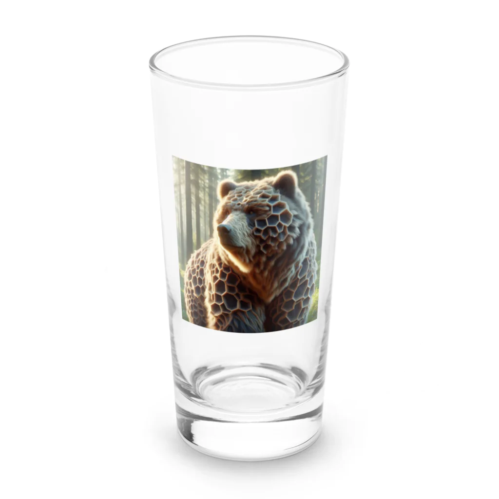 たくみのグッズ販売の蜂を飼っているなクマ Long Sized Water Glass :front