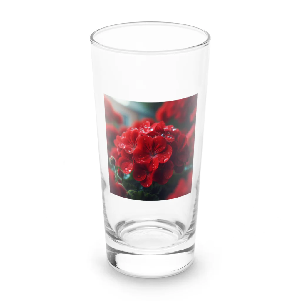 su-toの5月26日の誕生花　ゼラニウム Long Sized Water Glass :front