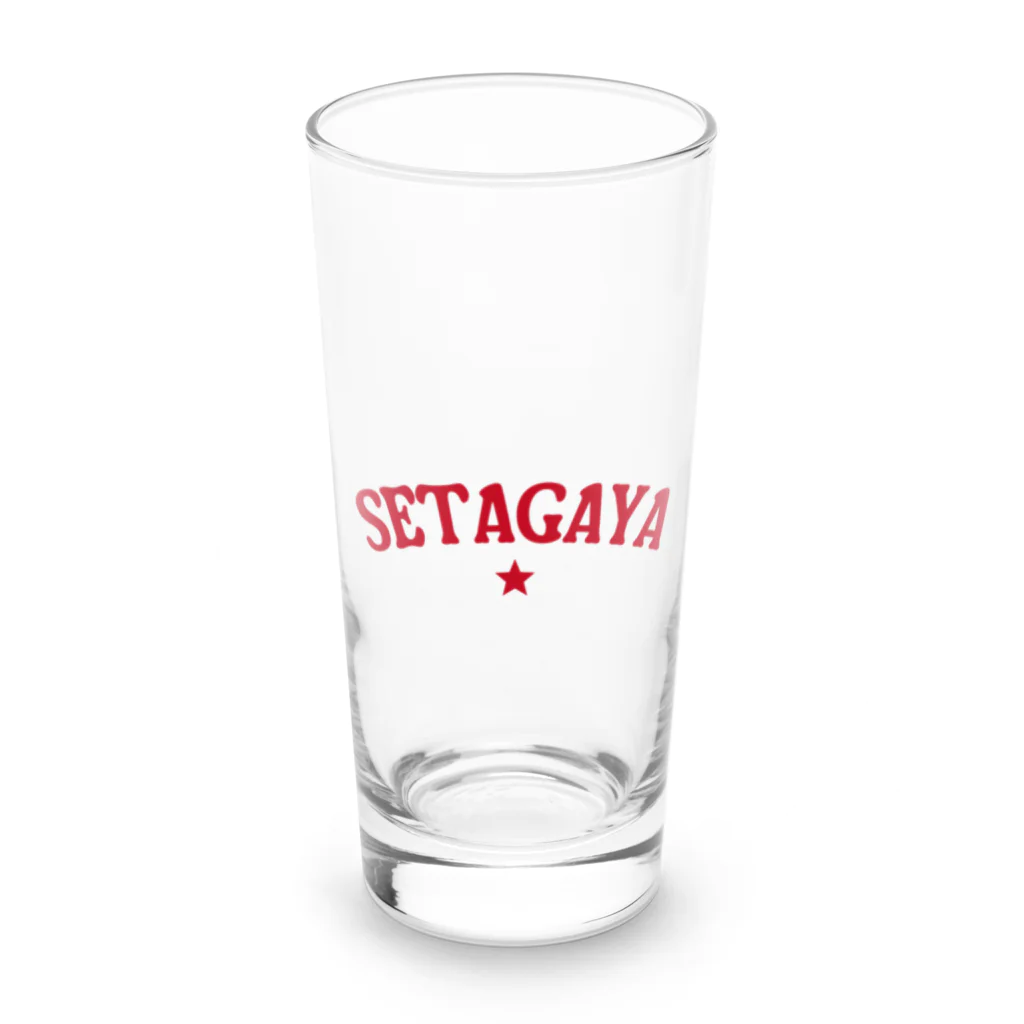 せたが屋さんの世田谷グッズ　レッドロゴ（setagaya item） Long Sized Water Glass :front