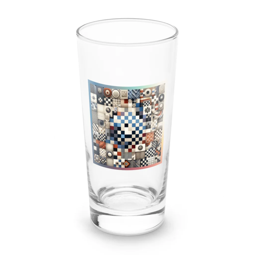 Yuki-ingの多様なチェック柄 Long Sized Water Glass :front