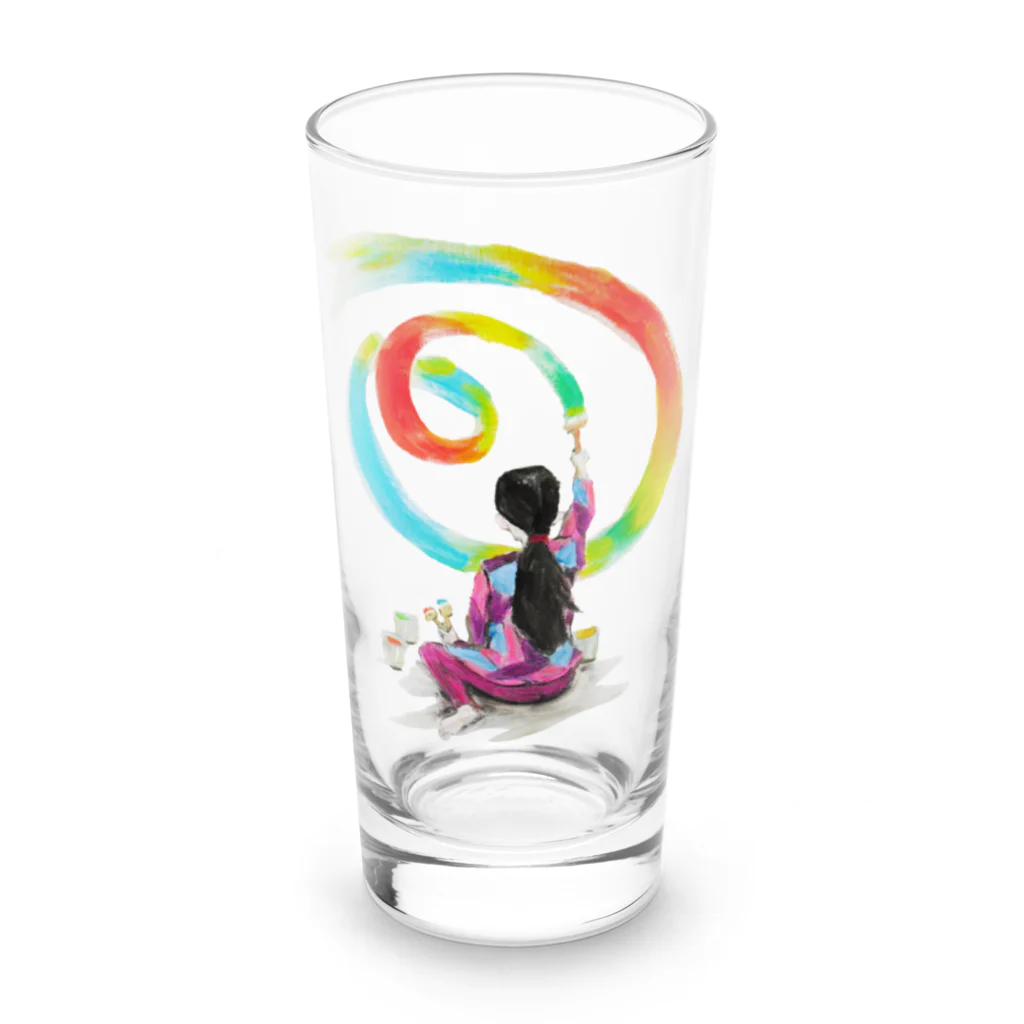 心の森ミュージアム　遊童館の未来を描く Long Sized Water Glass :front