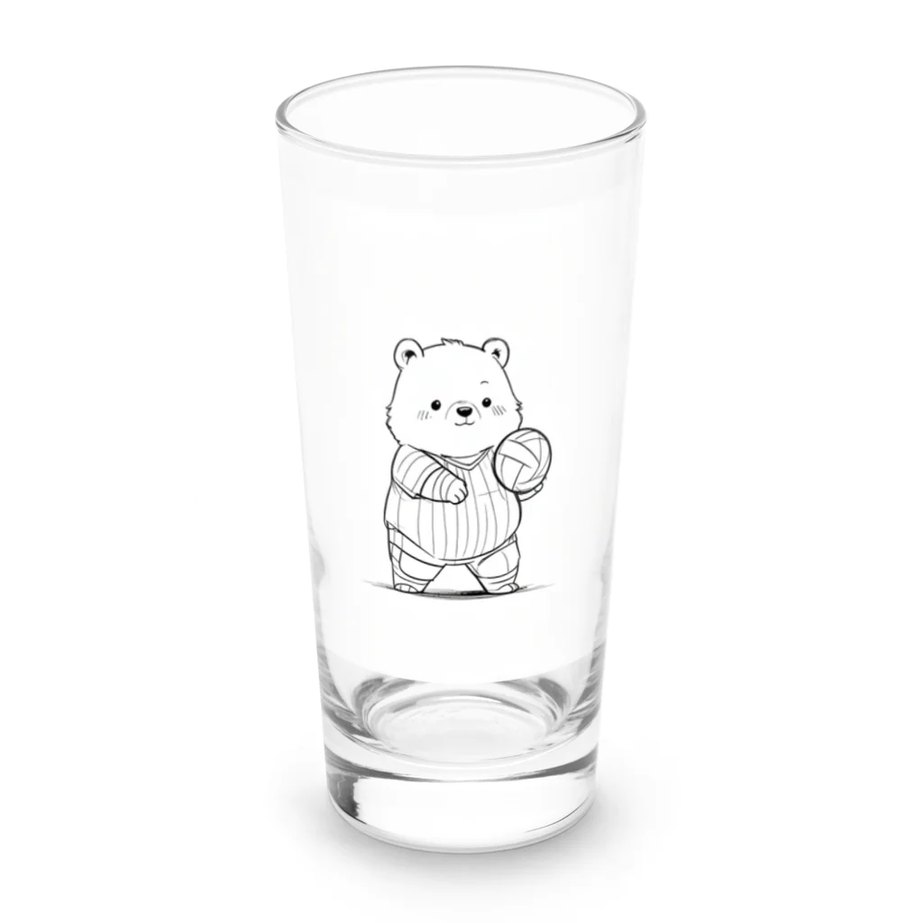 ganeshaのかわいいクマ Long Sized Water Glass :front